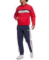 Reebok Men's Retro Colorblocked Quarter-Zip Popover