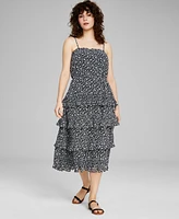 And Now This Women's Tiered Sleeveless Midi Dress, Created for Macy's