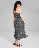 And Now This Women's Tiered Sleeveless Midi Dress, Created for Macy's