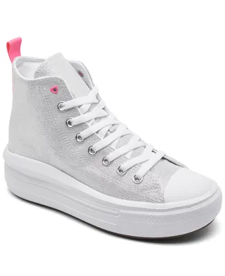 Converse Big Girls Chuck Taylor All Star Move Sparkle Platform High Top Casual Sneakers from Finish Line