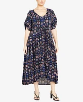 Avenue Plus Val Print Maxi Dress