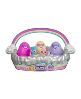 Hatchimals Alive, Spring Basket with 6 Mini Figures, 3 Self-Hatching Eggs, Fun Gift and Easter Toy - Multi