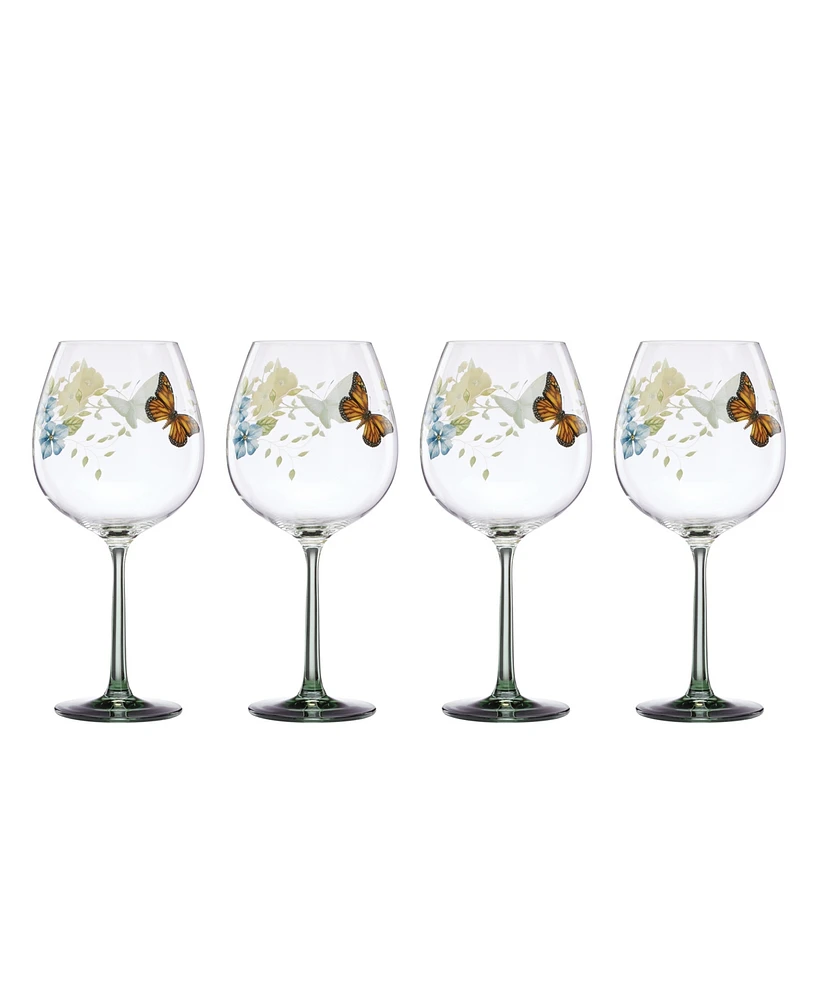 Lenox Butterfly Meadow Balloon Wine Glasses, Set of 4