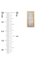 Men's Diamond Pave Small Huggie Hoop Earrings (1/2 ct. t.w.) in 10k Gold, 0.62"