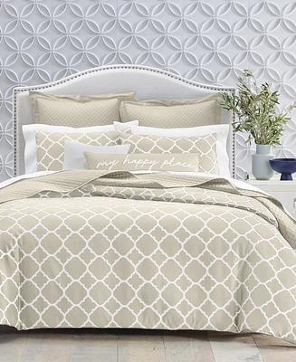 Last Act! Charter Club Damask Designs Geometric Dove 3-Pc. Duvet Cover Set, King, Exclusively at Macy's