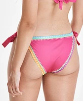 Pq Crochet-Trim Bikini Bottoms, Created for Macy's