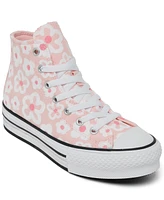 Converse Little Girls Chuck Taylor All Star Floral Lift Platform Casual Sneakers from Finish Line
