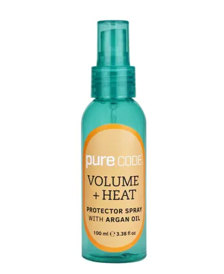 Purecode Volume + Heat Protector Spray With Argan Oil, 3.38 oz.