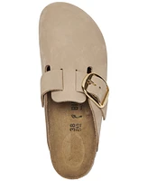 Birkenstock Women's Boston Big Buckle Nubuck Leather Clogs from Finish Line