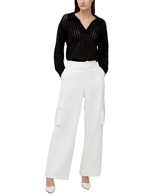 French Connection Women's Combat Wide-Leg Side-Pocket Trousers