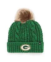 Women's '47 Brand Green Green Bay Packers Logo Meeko Cuffed Knit Hat with Pom