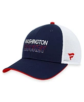Men's Fanatics Navy Washington Capitals Authentic Pro Rink Trucker Adjustable Hat