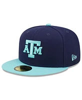Men's New Era Navy, Light Blue Texas A&M Aggies 59FIFTY Fitted Hat