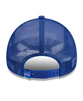 Men's New Era White, Royal Buffalo Bills Stacked A-Frame Trucker 9FORTY Adjustable Hat