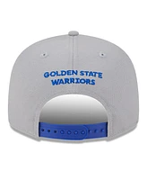 Men's New Era Gray Golden State Warriors Chenille Band 9FIFTY Snapback Hat