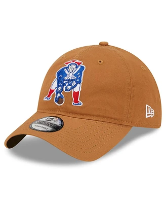 Men's New Era Brown New England Patriots Throwback Main Core Classic 2.0 9TWENTY Adjustable Hat