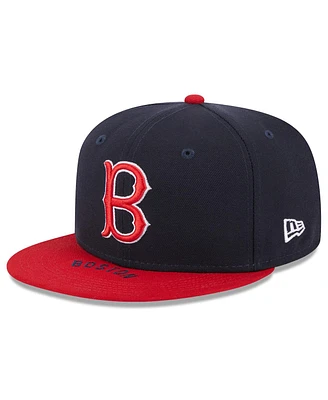 Men's New Era Navy, Red Boston Sox On Deck 59FIFTY Fitted Hat