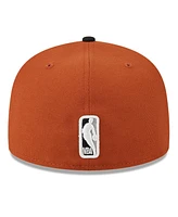 Men's New Era Rust, Black Philadelphia 76ers Two-Tone 59FIFTY Fitted Hat