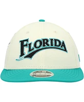 Men's New Era x Felt Cream Florida Marlins Low Profile 9FIFTY Snapback Hat