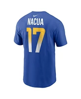 Men's Nike Puka Nacua Royal Los Angeles Rams Player Name and Number T-shirt