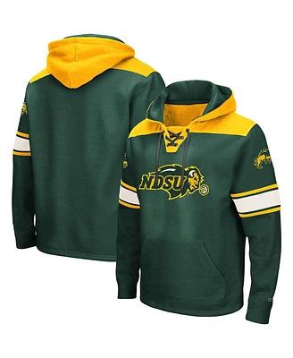 Men's Colosseum Green Ndsu Bison 2.0 Lace-Up Pullover Hoodie