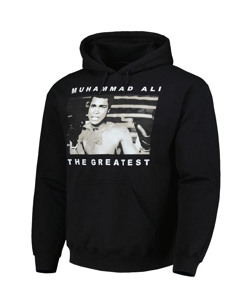 Men's and Women's Muhammad Ali Black Graphic Pullover Hoodie