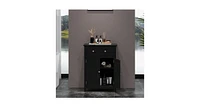 2-Door Freestanding Bathroom Cabinet with Drawer and Adjustable Shelf