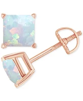 Lab-Grown Opal Square Screw Back Stud Earrings (3/4 ct. t.w.)