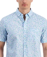 Club Room Men's Vine Patterned Short-Sleeve Shirt, Created for Macy's
