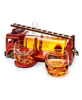 The Wine Savant Firetruck Decanter, Set of 3