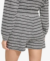 Andrew Marc Sport Women's Striped Knit Drawstring Shorts