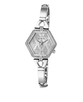 Women's Analog Silver-Tone Steel Watch 28mm