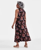 Style & Co Plus Size Printed Sleeveless Maxi Dress, Created for Macy's