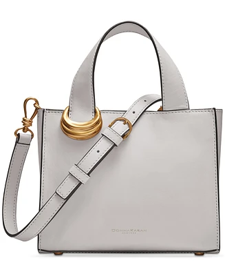 Donna Karan New York Hewlett Leather Top Handle Buckle Crossbody