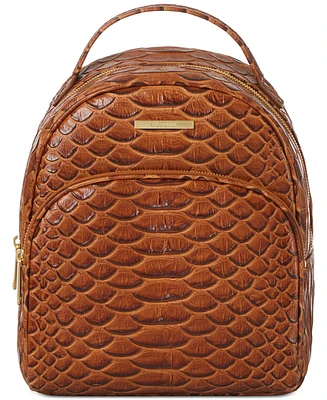 Brahmin Chelcy HoneyBrown Saratoga Leather Backpack