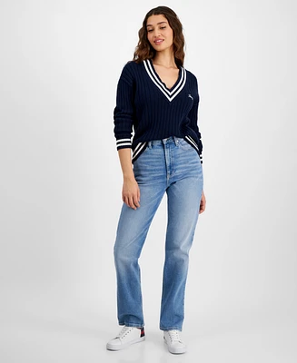 Tommy Jeans Women's Julie Straight-Leg Button-Waist