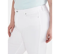 Style & Co Plus High-Rise Cuff Capri Jeans, Created for Macy's