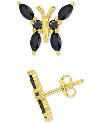 Black Spinel Butterfly Stud Earrings (1-7/8 ct. t.w.) in 14k Gold-Plated Sterlng Silver