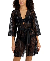 I.n.c. International Concepts Women's Embellished Lace Robe, Created for Macy's