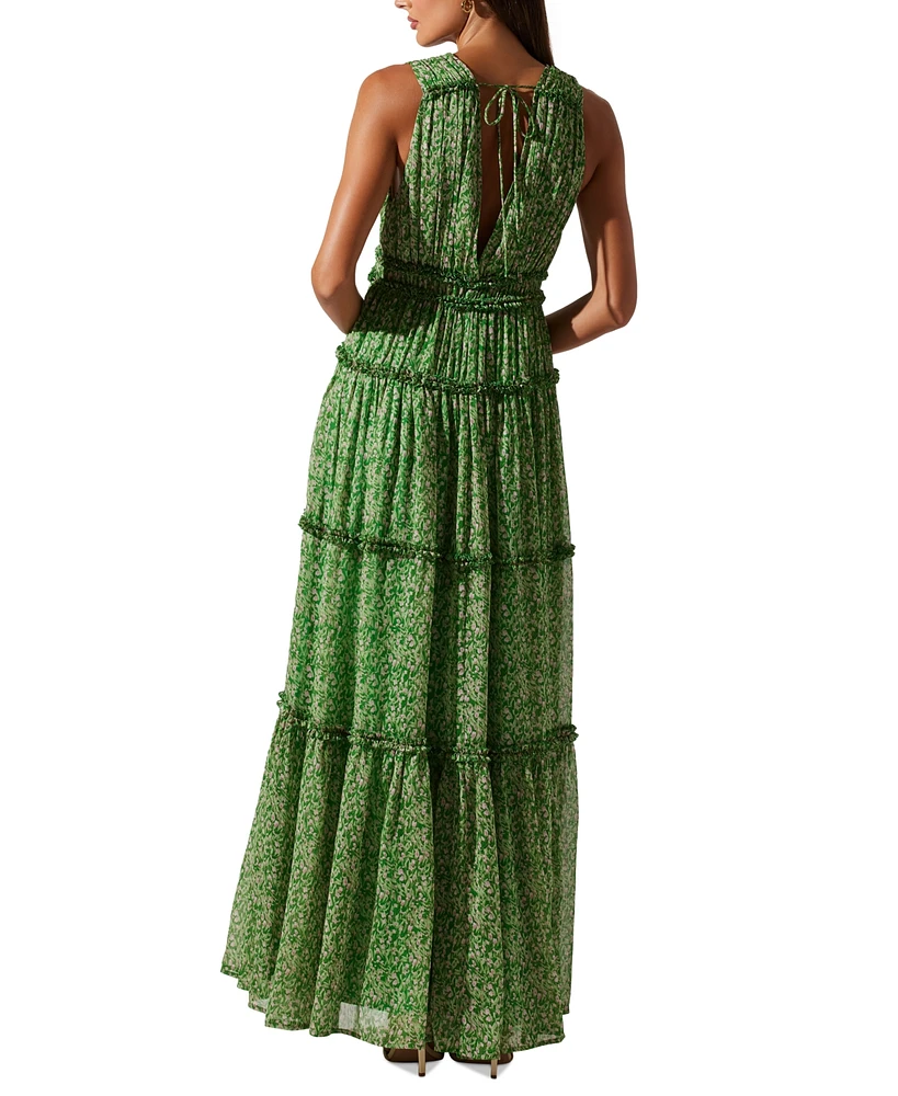 Astr the Label Women's Edessa Printed Sleeveless Maxi Dress