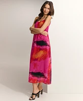 Dkny Women's Printed Sleeveless Chiffon Dress