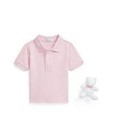 Polo Ralph Lauren Baby Boys or Girls Cotton Mesh Shirt and Bear Gift Box Set