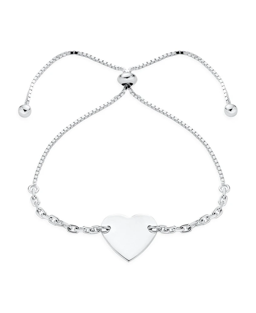 Sterling Silver ID Plate Adjustable Bolo Bracelet Sterling Silver ID Plate Adjustable Bolo Bracelet