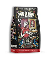 Bones Coffee Whole Bean Coffee | 12 oz Medium Roast Arabica Low Acid Flavored Coffee | Cinnamon Roll Flavor Company