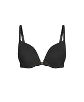 City Chic Plus Smooth & Front Close Cotton Push Up Bra