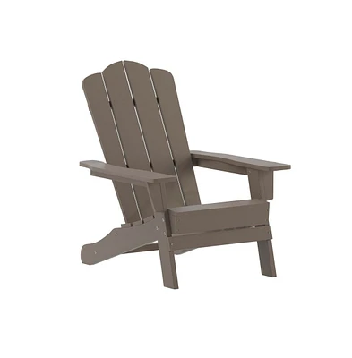 Tiverton Set Of 2 Adirondack Chairs With Cup Holders, Weather Resistant Hdpe