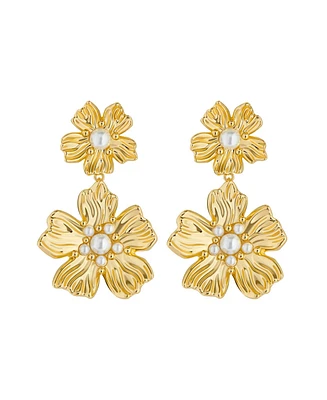 Petaria: Flower Statement Drop Earrings
