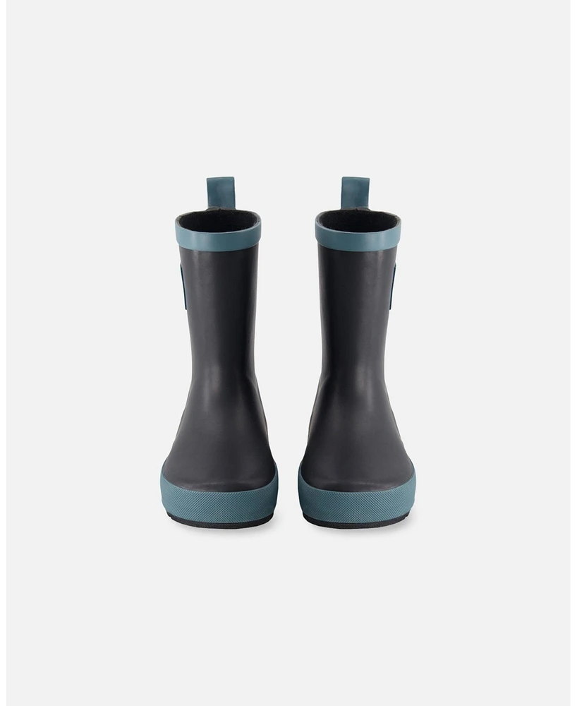 Deux par Deux Kids Unisex Rain Boots Black