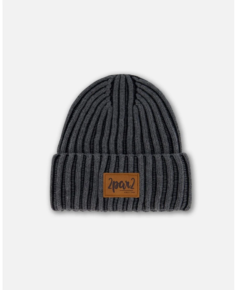 Unisex Solid Knit Hat Black - Toddler|Child