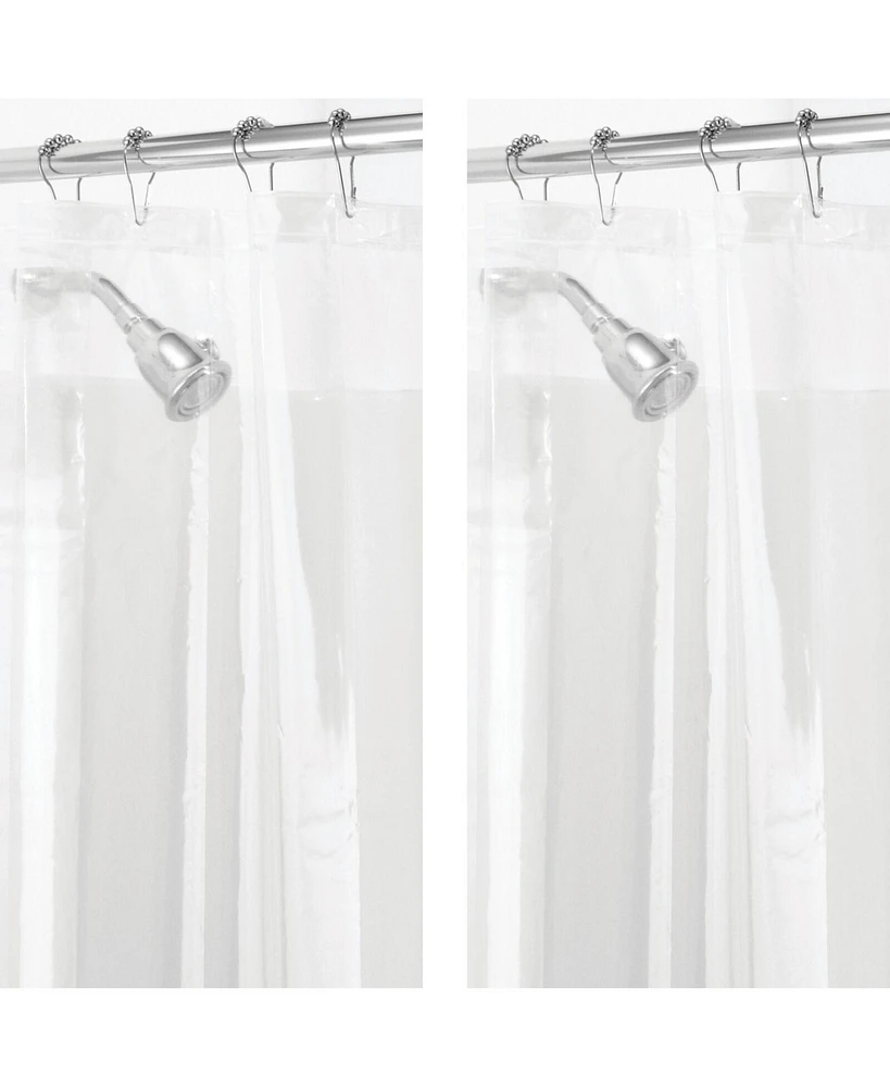 mDesign Long Peva 72" x 72" Waterproof Shower Curtain Liner